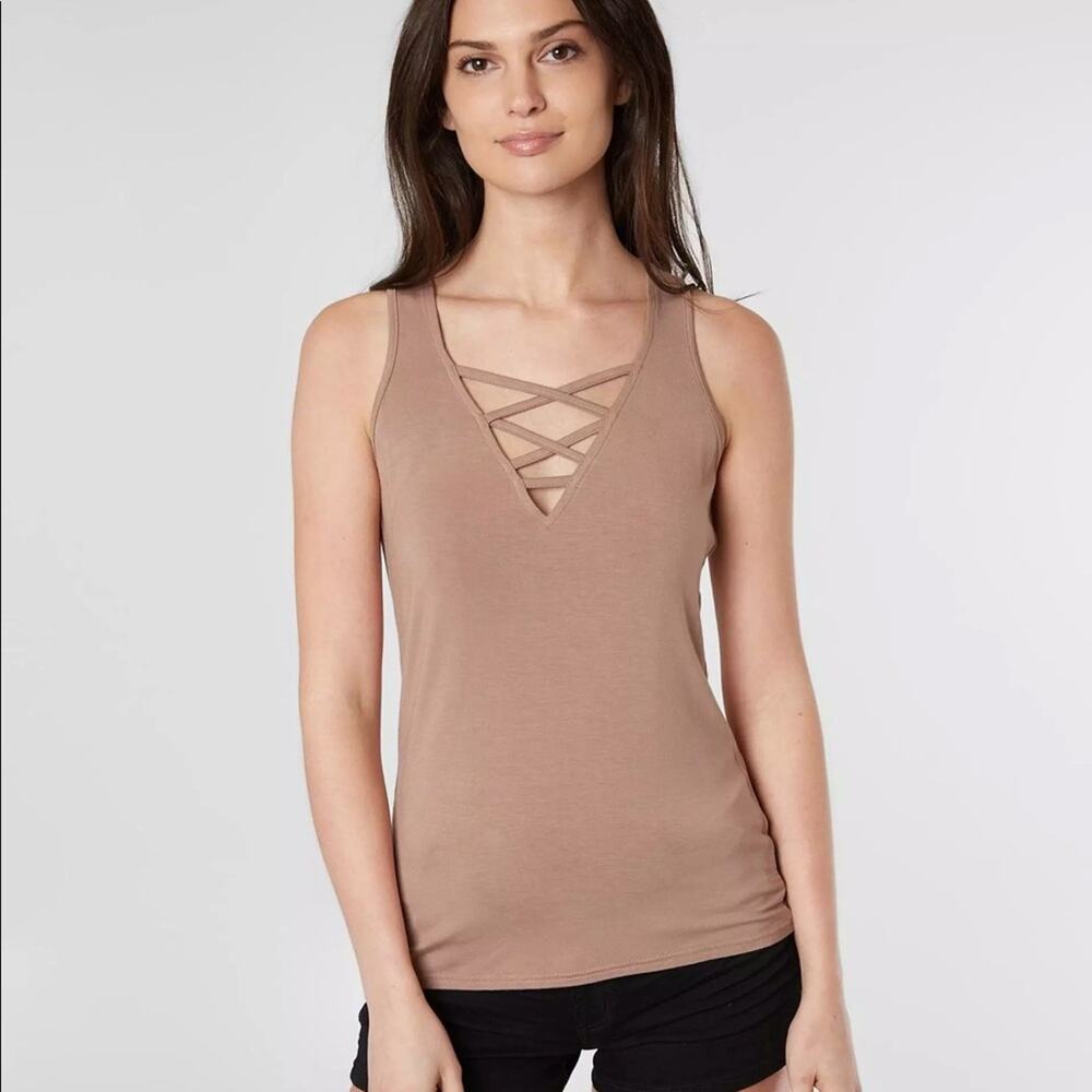 NWT Red BKE Strappy mauve Tank Top M